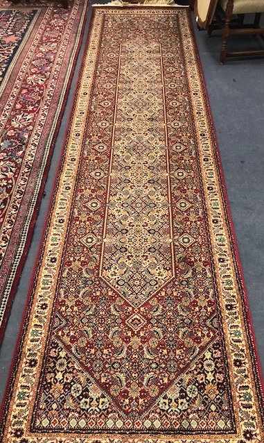 A Polish wool runner 385cm x 100cm